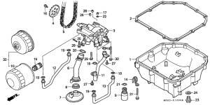 VFR400R Oil filter / oil pump
