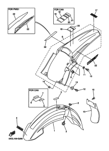 YZ250F YZ250FX Крыло