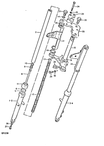 GP125 Вилка передней оси