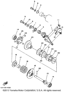 YZ125F1 Регулятор,вед .звезда