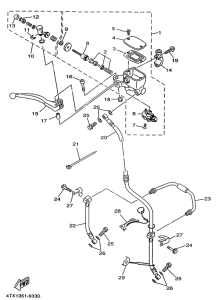 TDM850 Главный тормозной цилиндр