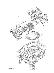 GS550 Oil pump - oil filter