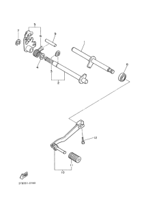 XT600E Вал переключения