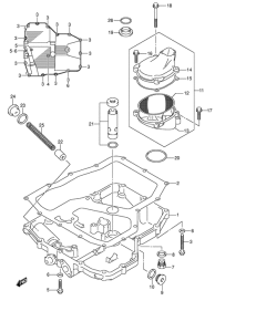 GSX1400 Маслосборник