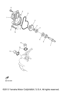 WR450F Водяной насос