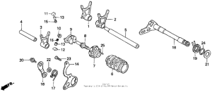 CR125R Вилка переключения передач