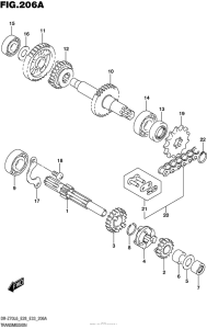 DR-Z70 Трансмиссия