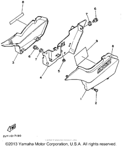TW200WC Боковые обтекатели