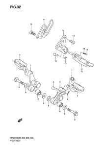 DR650 Подножки