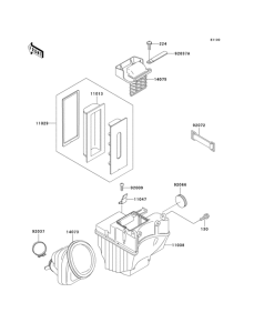 KDX125 Воздушный фильтр