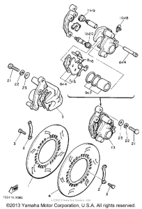 XJ650LK Передний суппорт