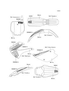KX100 Наклейки (ebony)(d9fa)