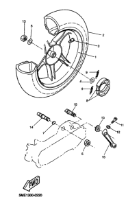 YQ100 Переднее колесо