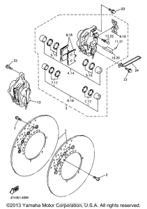 YZF600RJC Передний суппорт