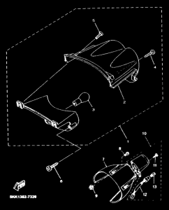 YN100 Taillight unit ass`y
