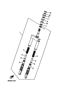 CX50 Front fork assy(ur silv