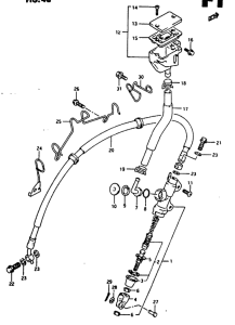RG125 Задний тормозной цилиндр