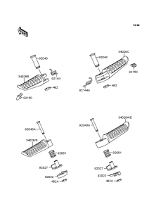 ZX1100 Подножки
