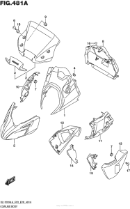 DL1000 (ABS) Cowling Body