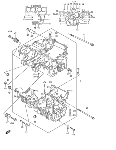 GSF600 Картер двигателя