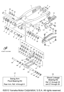 YZ125X1 Бугель