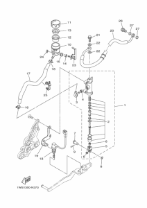 MT07 Задний торм цилиндр