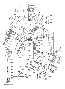 TDM850 Топливный бак