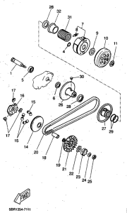 YQ50 Сцепление