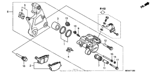 VTX1300T Задний суппорт
