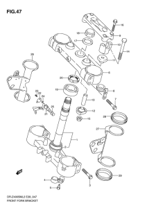 DR-Z400 Кронштейн передней вилки