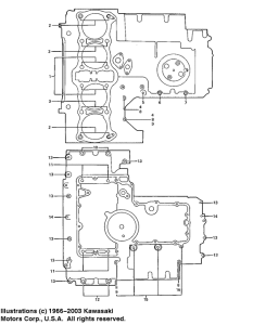Z1 Crankcase bolt & stud pattern