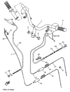 CW50R Steering handle. cable