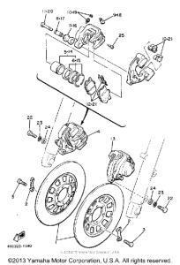 XJ650RJ Передний суппорт