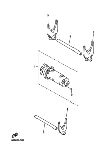 XVS1300CU Shift cam & fork