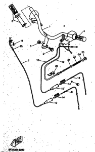 CW50RS Рулевой рычаг и кабель