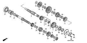 CG125ES Трансмиссия