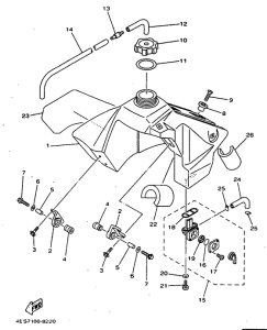 YZ80L Топливный бак