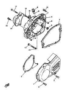 TZR125 Крышка картера двигателя