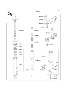 ZR550 Передняя вилка