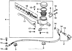 CB400 Cb400ti front brake + master cylinder