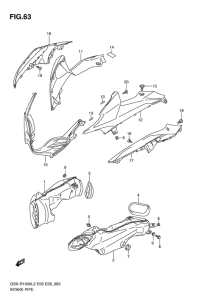 GSX-R1000 Всасывающий патрубок  /  глушитель