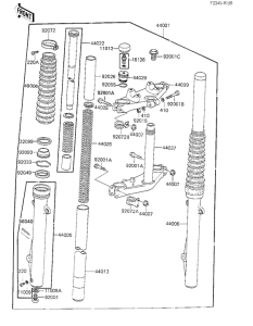 KL250 Вилка передней оси