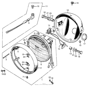 CL350 Headlight + headlight case