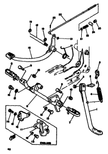 TY50M Stand brake pedal