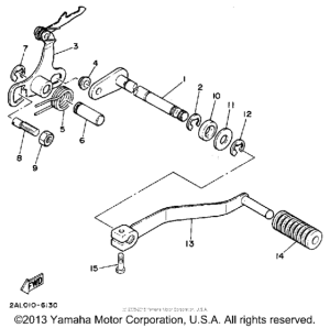 YSR50D Вал переключения