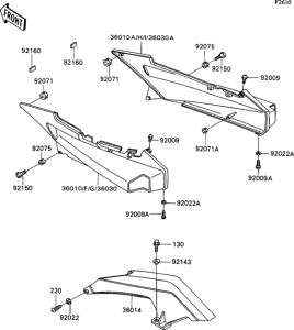 ZX1100 Side cover / chain case