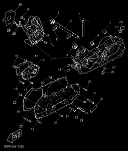YQ50L Картер двигателя