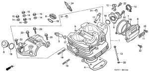 NX125 Головка цилиндров