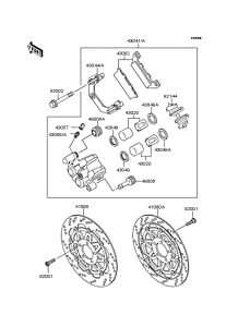 ZX250 Передний тормоз