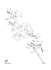 WR250F Stand. footrest